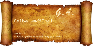 Galba Amábel névjegykártya